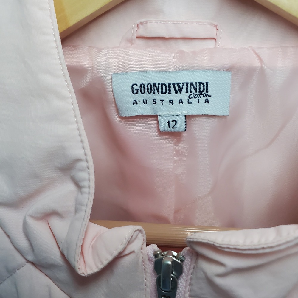 Goondiwindi Cotton Australia Womens Quilted Vest Size 12 Pink Sleeveless Pockets - Picture 2 of 10